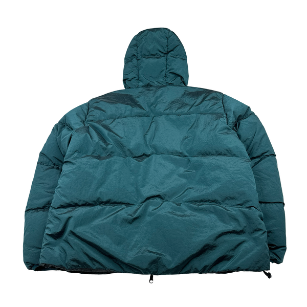 Stone Island 2023 Sea Green Reversible Nylon Metal Down Centre Badge Puffer Jacket - XL