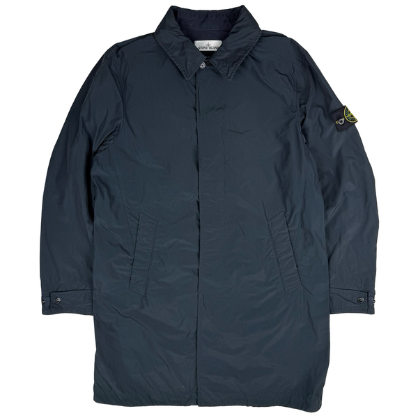 Stone Island 2021 Navy Micro Reps Long Line Jacket - XL