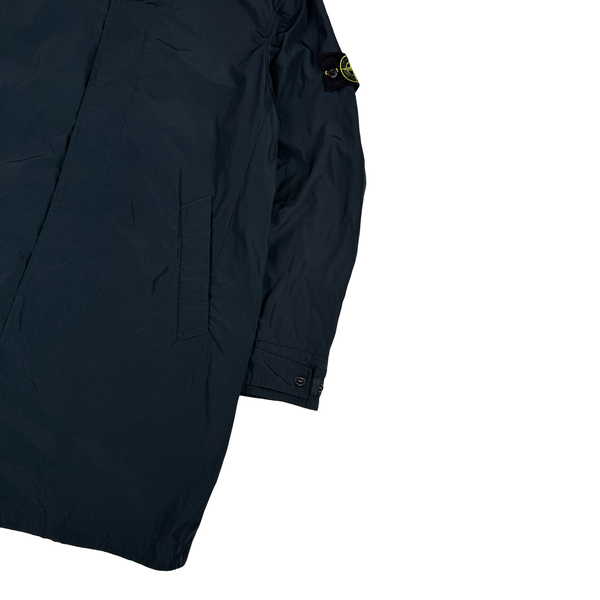 Stone Island 2021 Navy Micro Reps Long Line Jacket - XL