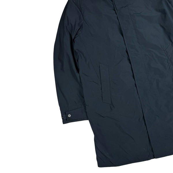 Stone Island 2021 Navy Micro Reps Long Line Jacket - XL