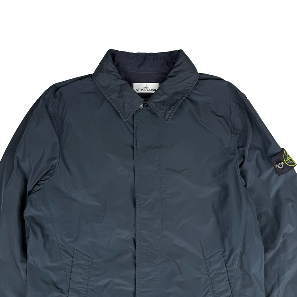 Stone Island 2021 Navy Micro Reps Long Line Jacket - XL
