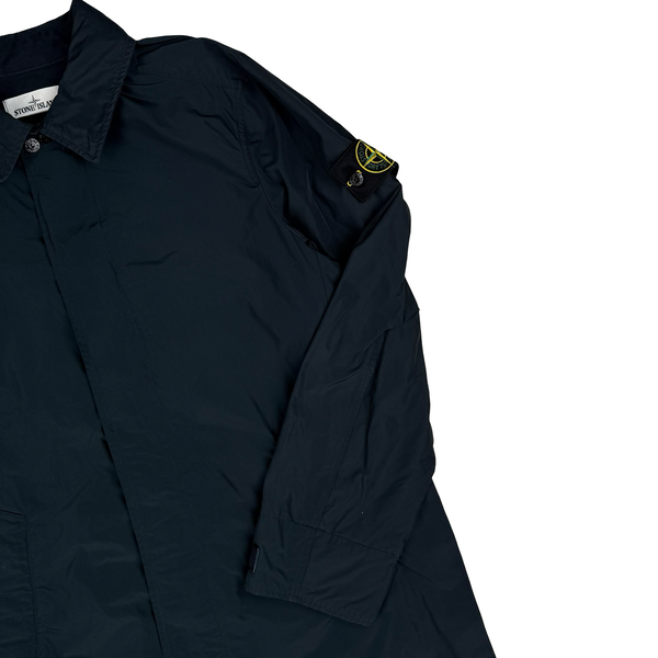 Stone Island 2021 Navy Micro Reps Long Line Jacket - XL