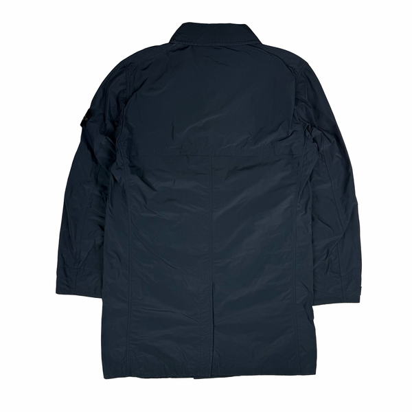 Stone Island 2021 Navy Micro Reps Long Line Jacket - XL