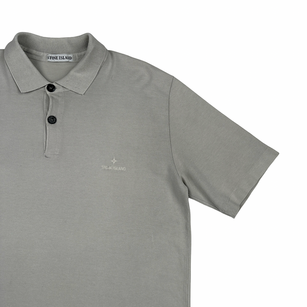 Stone Island Vintage 1999 Spellout Buttoned Polo Shirt - Large