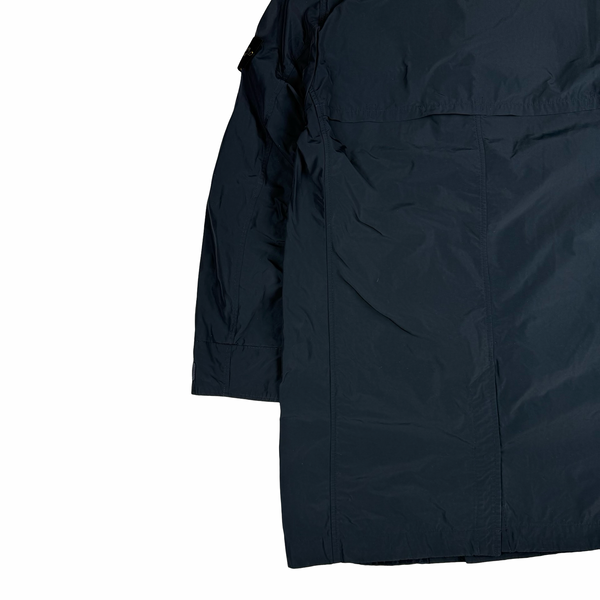 Stone Island 2021 Navy Micro Reps Long Line Jacket - XL