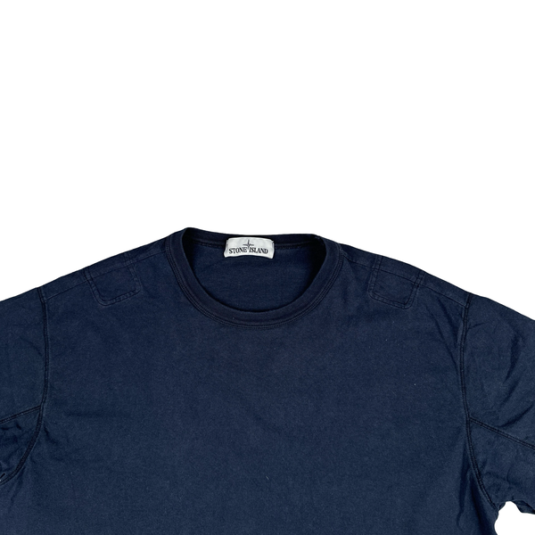Stone Island Navy Stellina Patch Cotton T Shirt - XL