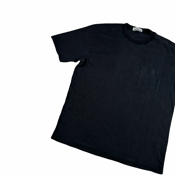 Stone Island Black Stellina Patch Cotton T Shirt - XL