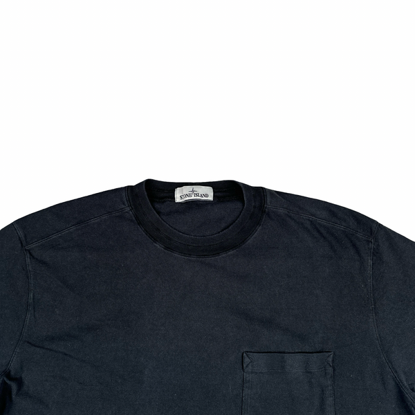 Stone Island Black Stellina Patch Cotton T Shirt - XL