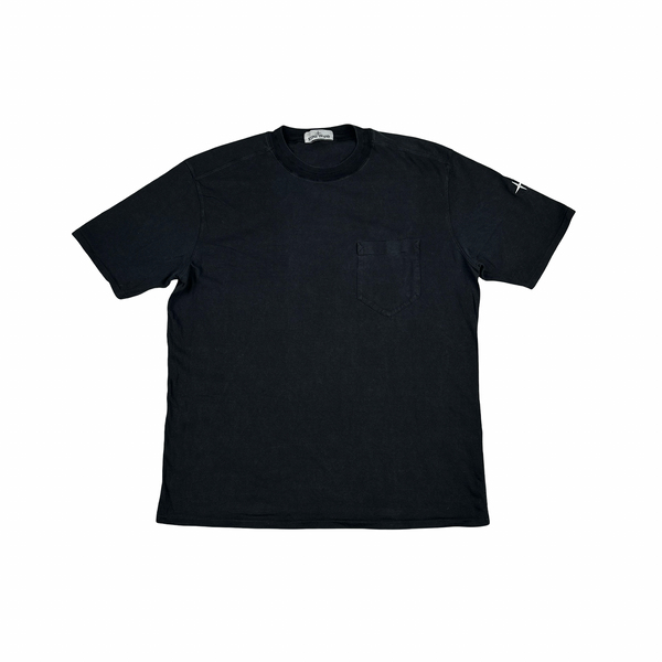 Stone Island Black Stellina Patch Cotton T Shirt - XL