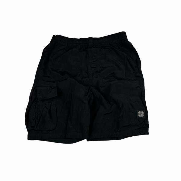 Stone Island 2023 Black CO Fit Nylon Shorts - 33"