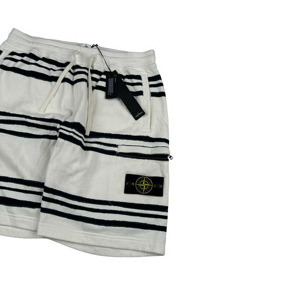 Stone Island x Supreme 2020 Striped Spellout Cotton Shorts - Medium