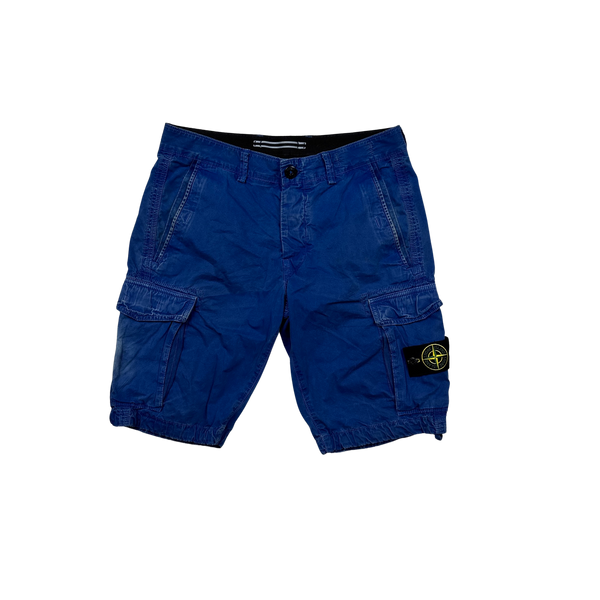 Stone Island 2016 Blue Cargo Shorts - 30"