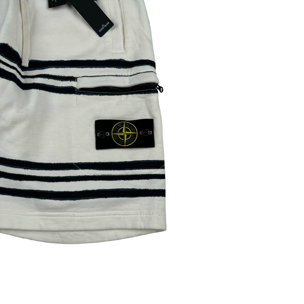 Stone Island x Supreme 2020 Striped Spellout Cotton Shorts - Medium