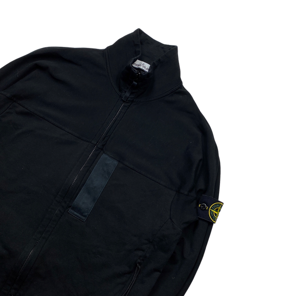 Stone Island 2020 Black Cotton Zipped Sweatshirt - Small