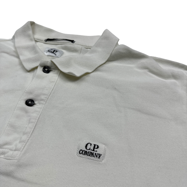 CP Company White Cotton Polo Shirt - XL