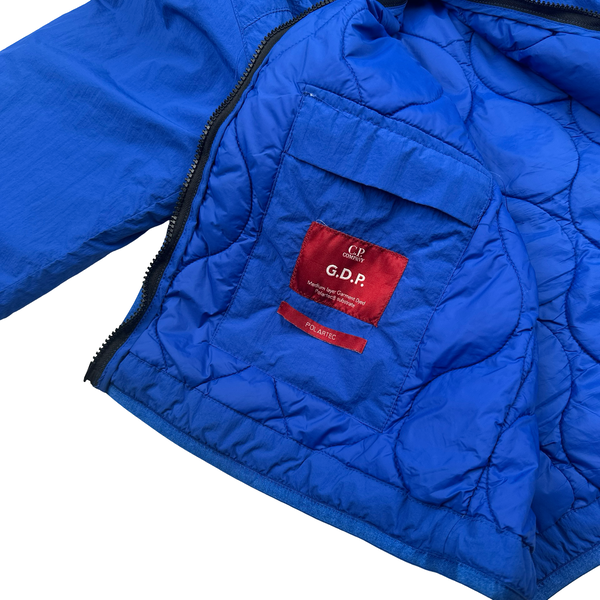 CP Company Blue GDP Hooded Polartec Lens Jacket - Medium