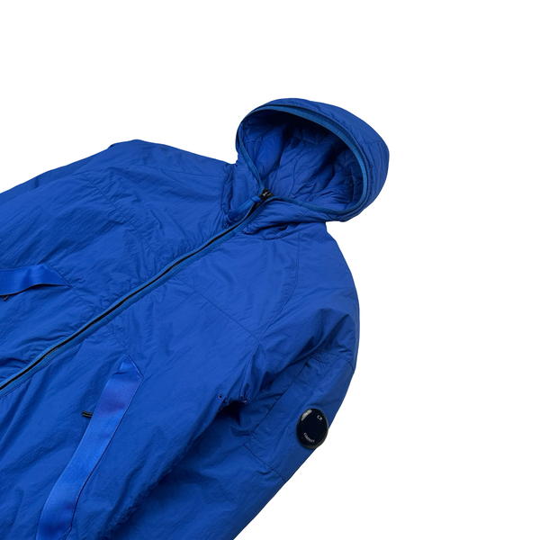 CP Company Blue GDP Hooded Polartec Lens Jacket - Medium