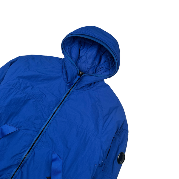 CP Company Blue GDP Hooded Polartec Lens Jacket - Medium