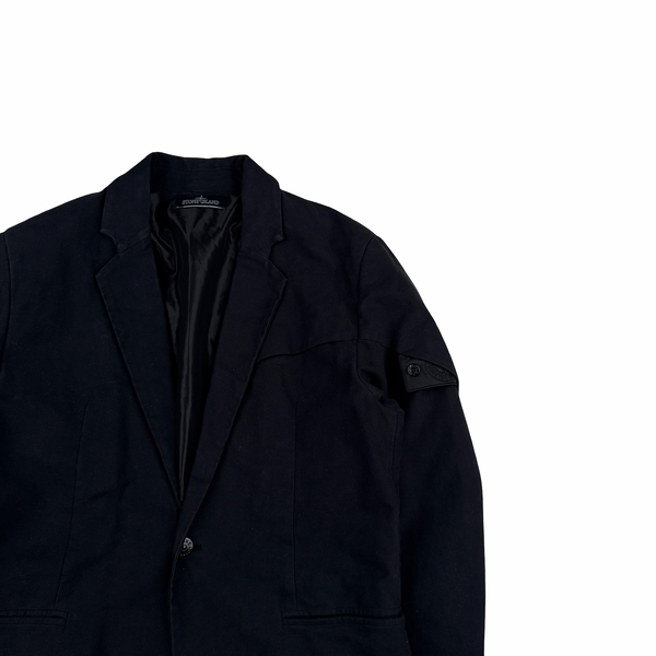 Stone Island 2014 Shadow Project Navy Mesh Lined Thick Cotton Blazer - Medium