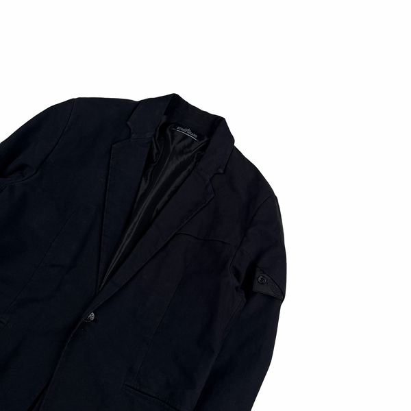 Stone Island 2014 Shadow Project Navy Mesh Lined Thick Cotton Blazer - Medium
