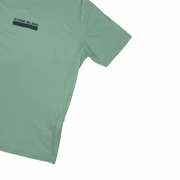 Stone Island 2021 Pale Green Cotton Spellout T Shirt - XL