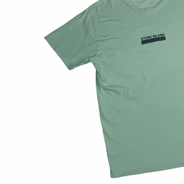 Stone Island 2021 Pale Green Cotton Spellout T Shirt - XL