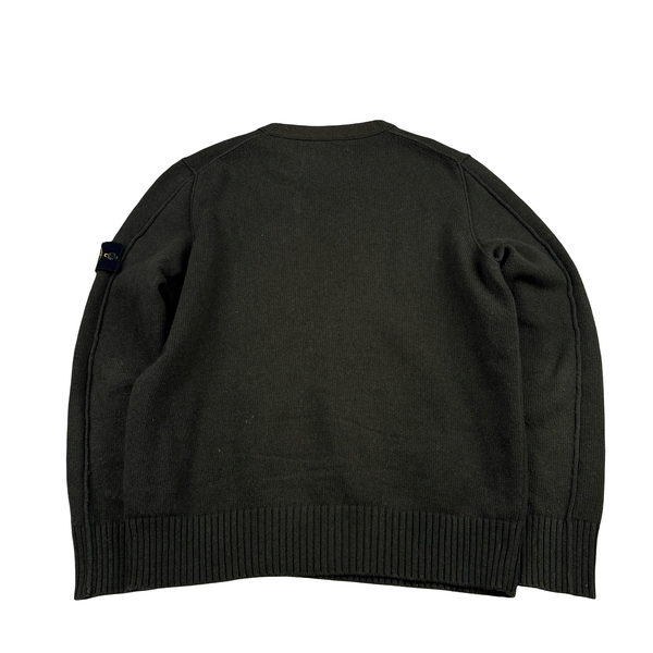 Stone Island 2016 Forest Green Wool Knitted Jumper - XL