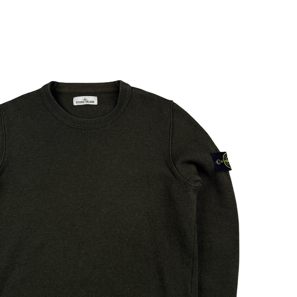 Stone Island 2016 Forest Green Wool Knitted Jumper - XL