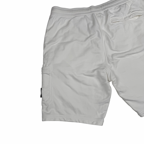 Stone Island 2024 White Cargo Cotton Shorts - XXL