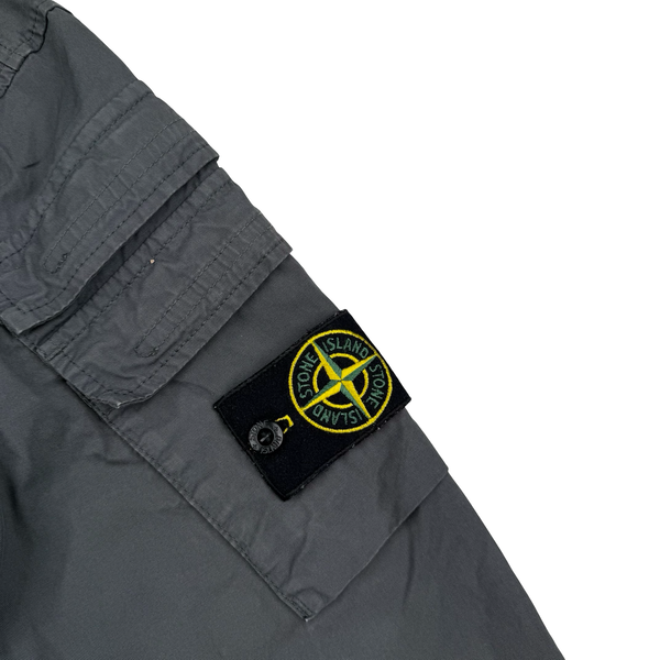 Stone Island 2023 Grey Cotton Full Zip Overshirt - Medium