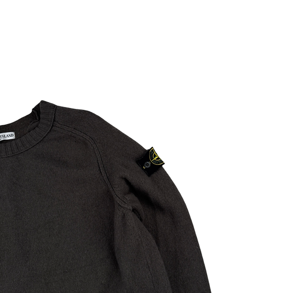 Stone Island 2000s Grey Wool Jumper - Large