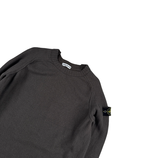 Stone Island 2000s Grey Wool Jumper - Large