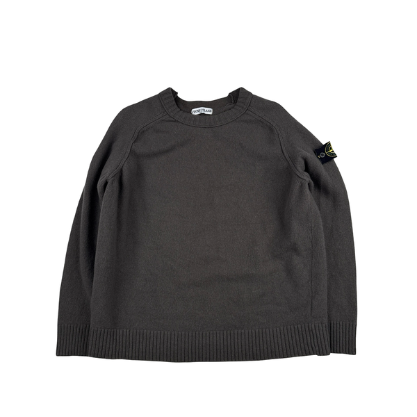 Stone Island 2000s Grey Wool Jumper - Large