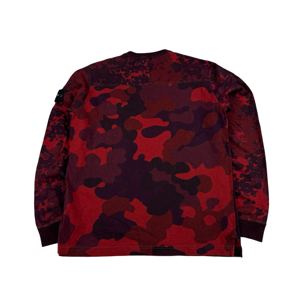 Stone Island 2013 Red Camo Longsleeve Crewneck - Large