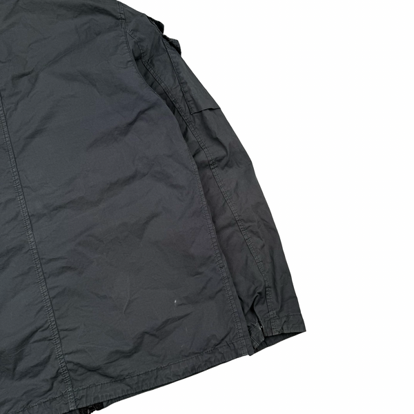 Stone Island 2023 Grey Cotton Full Zip Overshirt - Medium