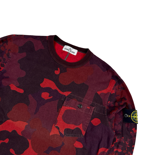Stone Island 2013 Red Camo Longsleeve Crewneck - Large