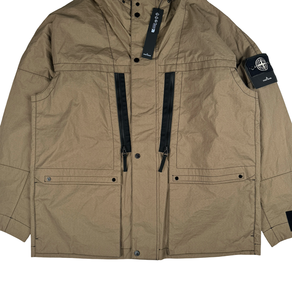 Stone Island 2026 Sample Metal Lamina Ripstop Heat Reactive Short Parka Jacket - XXL