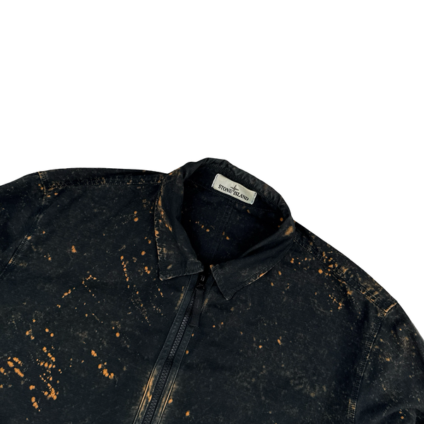 Stone Island 2022 Black Off-Dyed OVD Camo Overshirt Jacket - XL