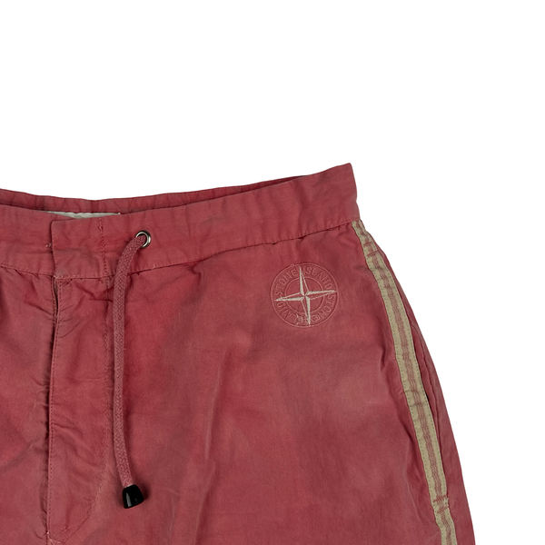 Stone Island 90s Pink Compass Vintage Swim Shorts - Small