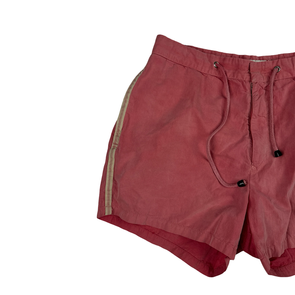 Stone Island 90s Pink Compass Vintage Swim Shorts - Small
