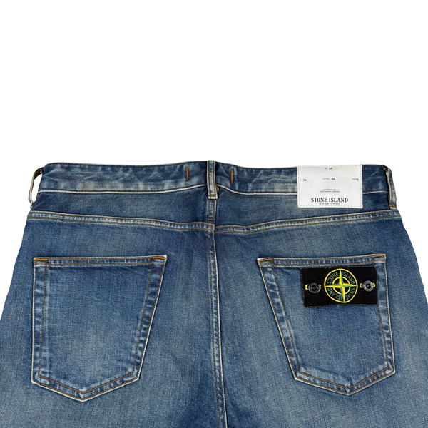 Stone Island 2017 Slim Fit Medium Wash Denim Jeans - 34" (Large)
