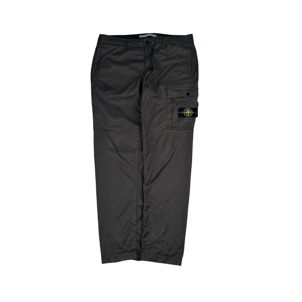 Stone Island 2022 Grey Slim Fit Cargo Trousers - 36"