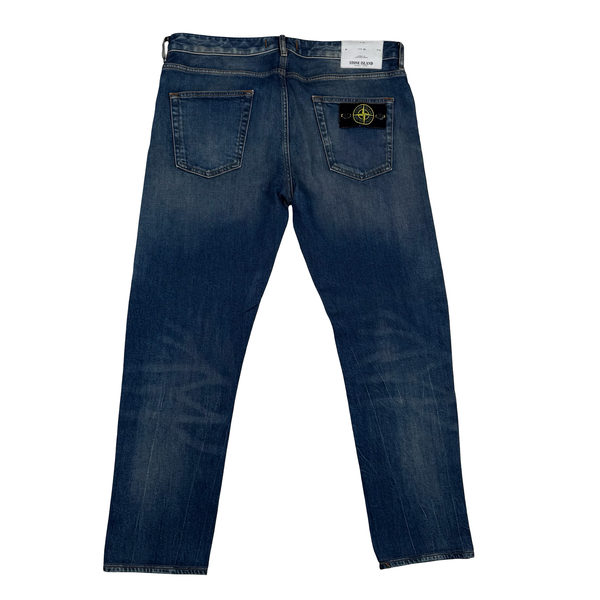 Stone Island 2017 Slim Fit Medium Wash Denim Jeans - 34" (Large)