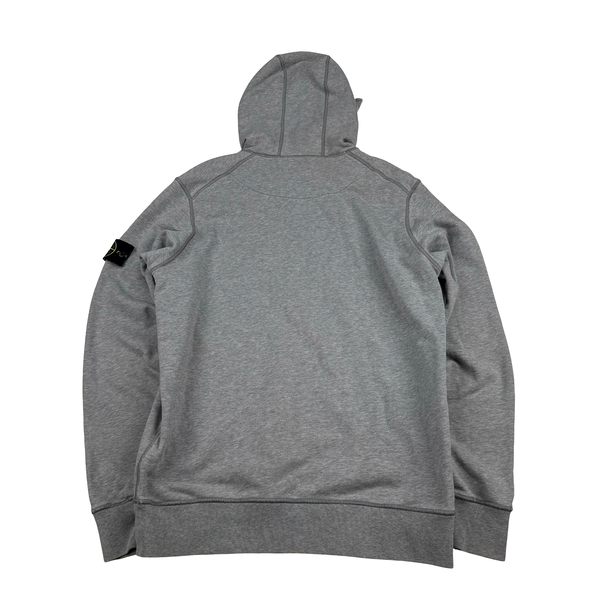Stone Island 2020 Grey Cotton Pullover Hoodie - Large