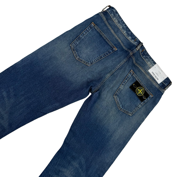Stone Island 2017 Slim Fit Medium Wash Denim Jeans - 34" (Large)
