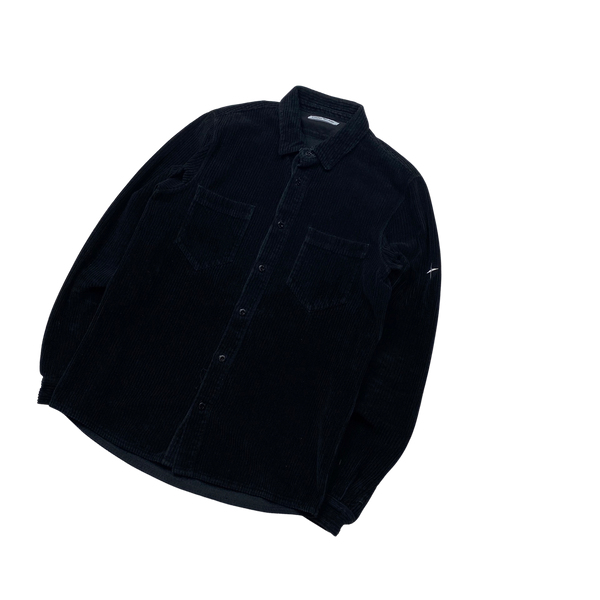 Stone Island 2019 Black Jumbo Corduroy Overshirt - Medium