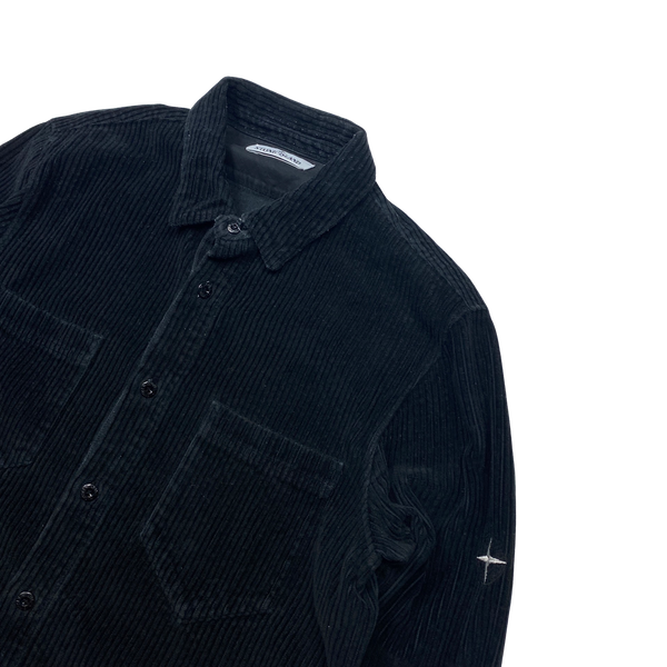 Stone Island 2019 Black Jumbo Corduroy Overshirt - Medium