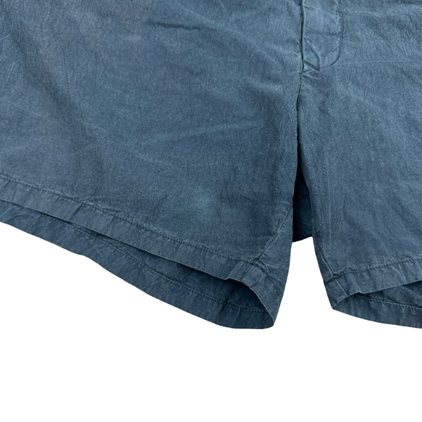 Stone Island Marina 90s Navy Spellout Vintage Swim Shorts - XS