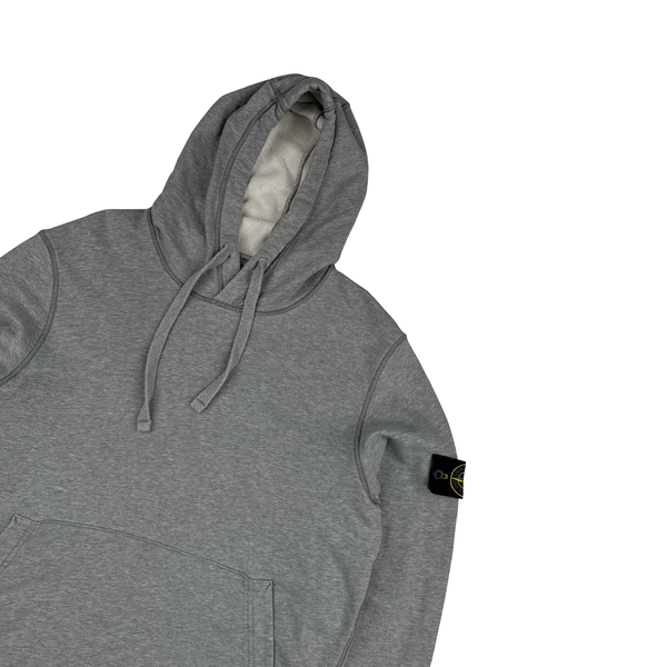 Stone Island 2020 Grey Cotton Pullover Hoodie - Large
