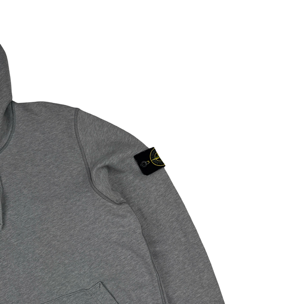 Stone Island 2020 Grey Cotton Pullover Hoodie - Large